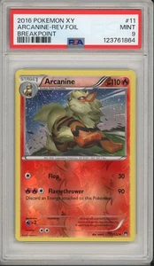 2016 Pokemon XY Breakpoint Arcanine Reverse Holo Foil #11 PSA 9 - Picture 1 of 2