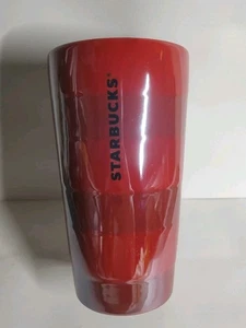 Starbucks 2021 Holiday Red Rayas Cerámica 12oz. Vaso nuevo con etiquetas - Imagen 1 de 8