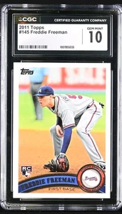 2011 Topps #145 Freddie Freeman CGC 10 Rookie RC Gem Mint - Picture 1 of 2