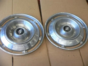 60s or 70s Buick Hubcaps, Wheel Covers for 15" Wheels, Set of 2 - Picture 1 of 8