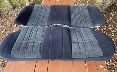 1983-1988 Ford Thunderbird Turbo Coupe Rear Seats Blue T Bird - Image 1 of 4