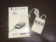 Logitech C7 Vintage Komputer Trzy przyciski Mysz i instrukcja obsługi