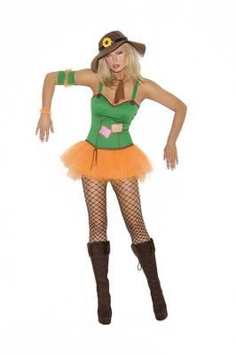 Sexy  5PC Sunflower Scarecrow Women's Halloween Party Costume. Wizzard of Oz - Image 1 of 2