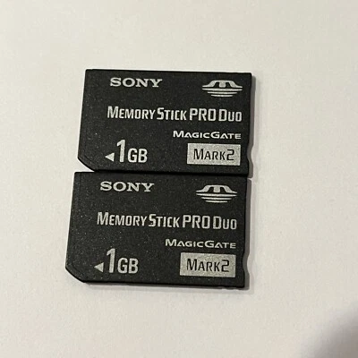 2 - Memory Stick Pro Duo Mark2 Original Oficial Sony de 1 GB Foto 1 de 2