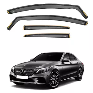 ISPEED Wind Deflectors for Mercedes C-Class W205 2014-2021 4-Door Saloon 4pc Set - Picture 1 of 10
