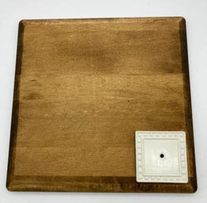 Nora Fleming Pearl Dot Square Appetizer Cheese Board JK Adams Walnut Wood Retire - Picture 1 of 8