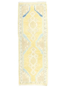 Stylish Handmade 2x5.11 ft Turkish Oushak Runner-Kitchen, Hallway, Entryway Rug - Picture 1 of 13