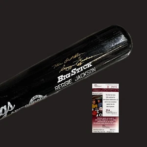 Reggie Jackson Rawlings Autographed Signed Bat 'Mr October' inscription - JSA - Picture 1 of 3