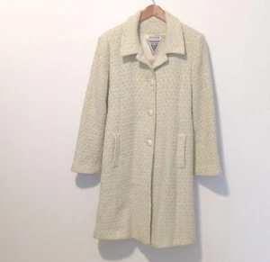 Vintage Marvin Richards Tweed Boucle Coat - Mint Green - Women's Size M - Picture 1 of 12