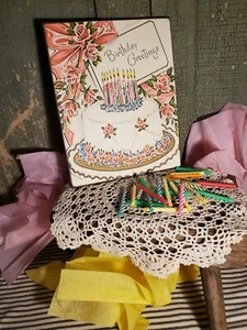DE COLECCIÓN PRIMITIVO MODERNO MODERNO SHABBY ESTILO VICTORIANO FELIZ CUMPLEAÑOS SIGNO - Imagen 1 de 7