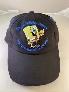 NOS Nickelodeon Spongebob Squarepants Black Boys Hat Size 4-7 Krabby 2003 New - Picture 1 of 7