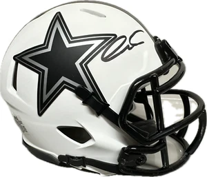 CeeDee Lamb Dallas Signed Lunar Mini Football Helmet (JSA) - Picture 1 of 2