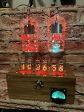 Nixie IN-14 Tube Steampunk Clock. 2 Eimac 2-150D, 24 RGBâs. Ever Changing Colors