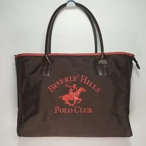 Beverly Hills Polo Club Rugged Equipment Laptop 16" Tote Bag Brown Orange Nylon - Picture 1 of 14