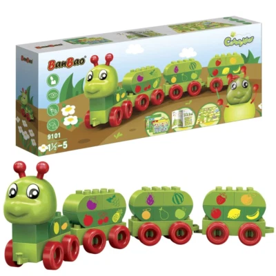BanBao Caterpillar Learning Series - Fruity Caterpillar building blocks - Image 1 of 3