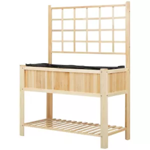 Wooden Planter Flower Shelf Wood Planter Box Wooden Garden Box - Picture 1 of 6