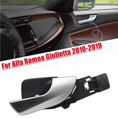 MANIGLIA INTERNA PORTA ANTERIORE lato PASSEGGERO ALFA ROMEO GIULIETTA satinata - Immagine 1 di 4