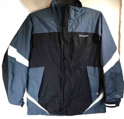 Columbia Bugaboo Interchange Boys Sz 14/16 Jacket Blue Black Ski Omni Tech Shell - Image 1 of 4