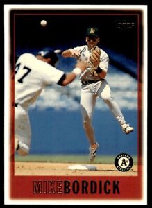 1997 Topps Baseball Card Mike Bordick yui7i Oakland Athletics #86