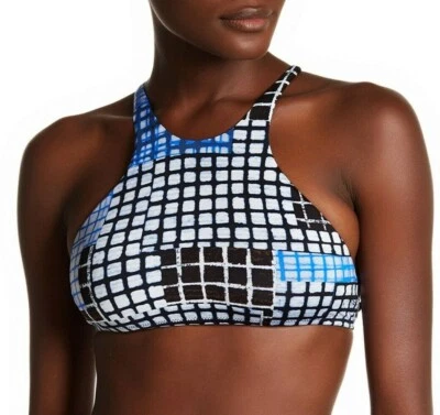 Dolce Vita Halter Top Pattered Bikini Swim Top Size Medium DVGL317B006 DUSK - Image 1 of 4