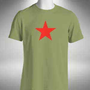 Red Star T-Shirt Soviet Communist Retro Political Small to 5XL - Picture 1 of 4