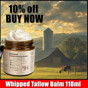 Whipped Tallow Honey Balm – Luxurious Moisture for Radiant Skin 4 Oz - Picture 1 of 10