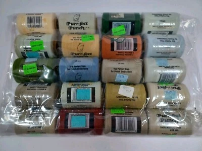 Purr-fect Punch Embroidery Thread Yarn Lot Of 20 Various Colors - Image 1 of 3