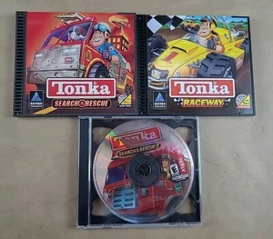 Lot Of 3 Hasbro Tonka PC CD-ROM Games Raceway Search Rescue ***2 CIB POLISHED*** - Picture 1 of 5