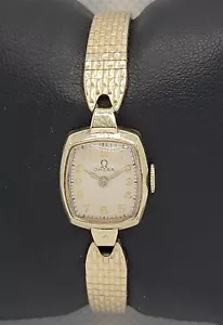Damen Vintage Omega 14k Gold Filled Petite Handaufzug Uhr M3 - Bild 1 von 11