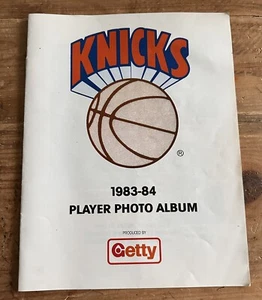 1983-84 NEW YORK KNICKS Player Photo Album NBA Program Pullout Rare - Picture 1 of 8