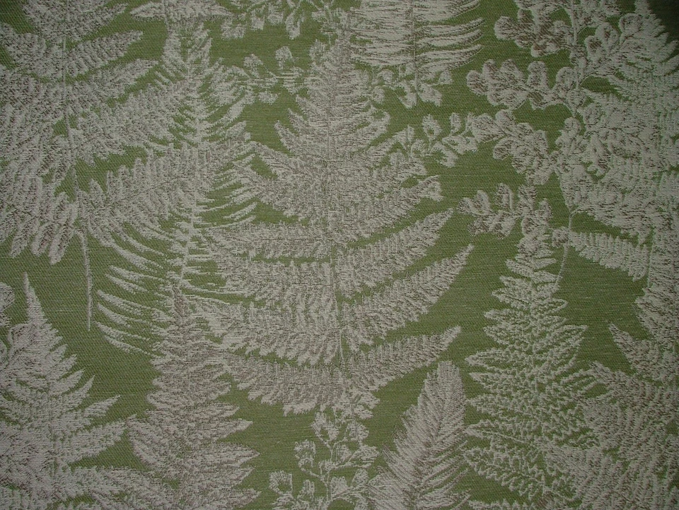 3.4 Meter Wald Spaziergang Farn Grün Jacquard Stoff Polster Kissen Vorhang - Bild 1 von 4