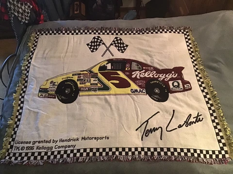 Vintage Used 1996 TERRY LABONTE #5 Kellogg’s Monte Carlo 60x48 Throw Blanket Cover