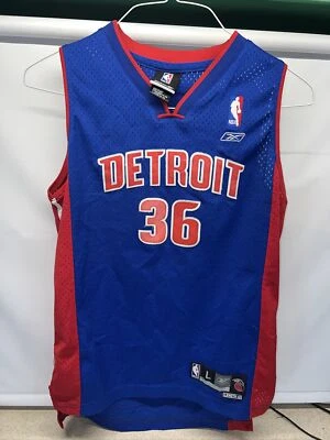 Reebok Detroit Pistons Rasheed Wallace Jersey Kids SZ Large14-16 Stitched #36 - Image 1 of 4