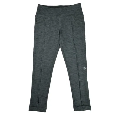 Pantalones capri deportivos MPG gris puño enrollado elástico activo para mujer talla mediana” Foto 1 de 4