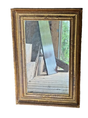 Espejo de salón antiguo federal clásico período dorado decoración fina 1810 americano Foto 1 de 4