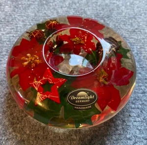 Candelabro Dreamlight Tea Light 4,5" Decoración navideña Navidad Alemania Rojo - Imagen 1 de 6