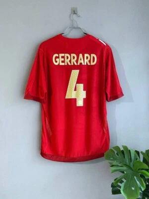 Camiseta de fútbol de la selección nacional de fútbol Umbro Inglaterra 2006 #4 Gerrard, talla L Foto 1 de 4