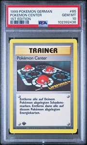 PSA 10 POKEMON CENTER 85 BASE SET GERMAN POKEMON GEM MINT - Picture 1 of 2