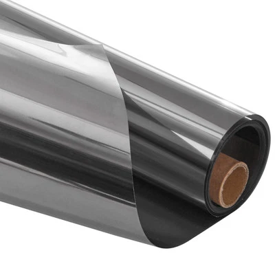 Película de privacidad para ventana de espejo unidireccional adhesiva estática tinte diurno negro-plateado Foto 1 de 4