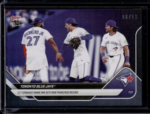 2025 Topps Now #447 Toronto Blue Jays Black Foil #d /10 - Picture 1 of 2