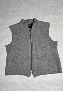 Woolrich gilet donna 100% lana/laine taglia XL grigio erica 9144 full zip - Foto 1 di 5
