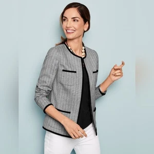 Talbots Westport Tweed Jacket Woman Office Career Blazer Size 16P - Bild 1 von 15