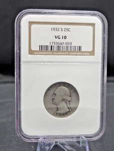 1932-S Washington Quarter NGC VG 10 - Picture 1 of 2