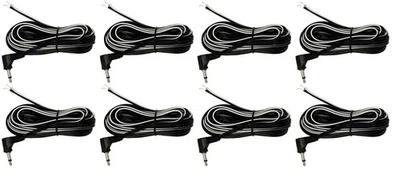 Lote de 8 cables de altavoz externo CB PA de repuesto de 12 pies de largo con enchufe mono de 3,5 mm Foto 1 de 2