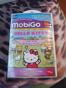 VTech Hello Kitty Birthday Party MobiGo & MobiGo2  Ages 3-5 Learning Games New, - Picture 1 of 3