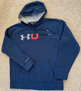 Men’s Under Armour Navy Logo Hoodie Size M - Picture 1 of 4