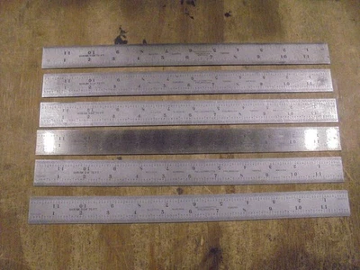 Pattern Maker Shrink Rules Starrett Lot of 6 Made in USA - Image 1 of 4