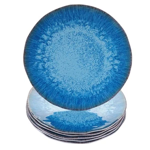 Melamine Dinner Plate Plastic Bread Butter Plates Set of 6 Pcs 11 inch Lightw... - Picture 1 of 7