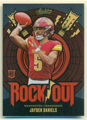 2024 Panini ABSOLUTE Rock Out RO-JDS JAYDEN DANIELS RC Washington Commanders - Image 1 of 2
