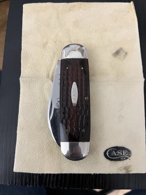 Case 1976 Unused 4-Dot 6250 Awesome Pakkawood Elephant Toe Knife - Image 1 of 4